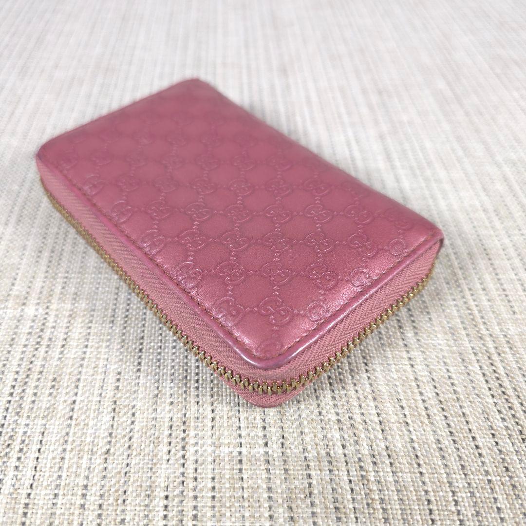 GUCCI　グッチ　マイクロ　グッチシマ　GG柄　レザー　小銭入れ　カードケース