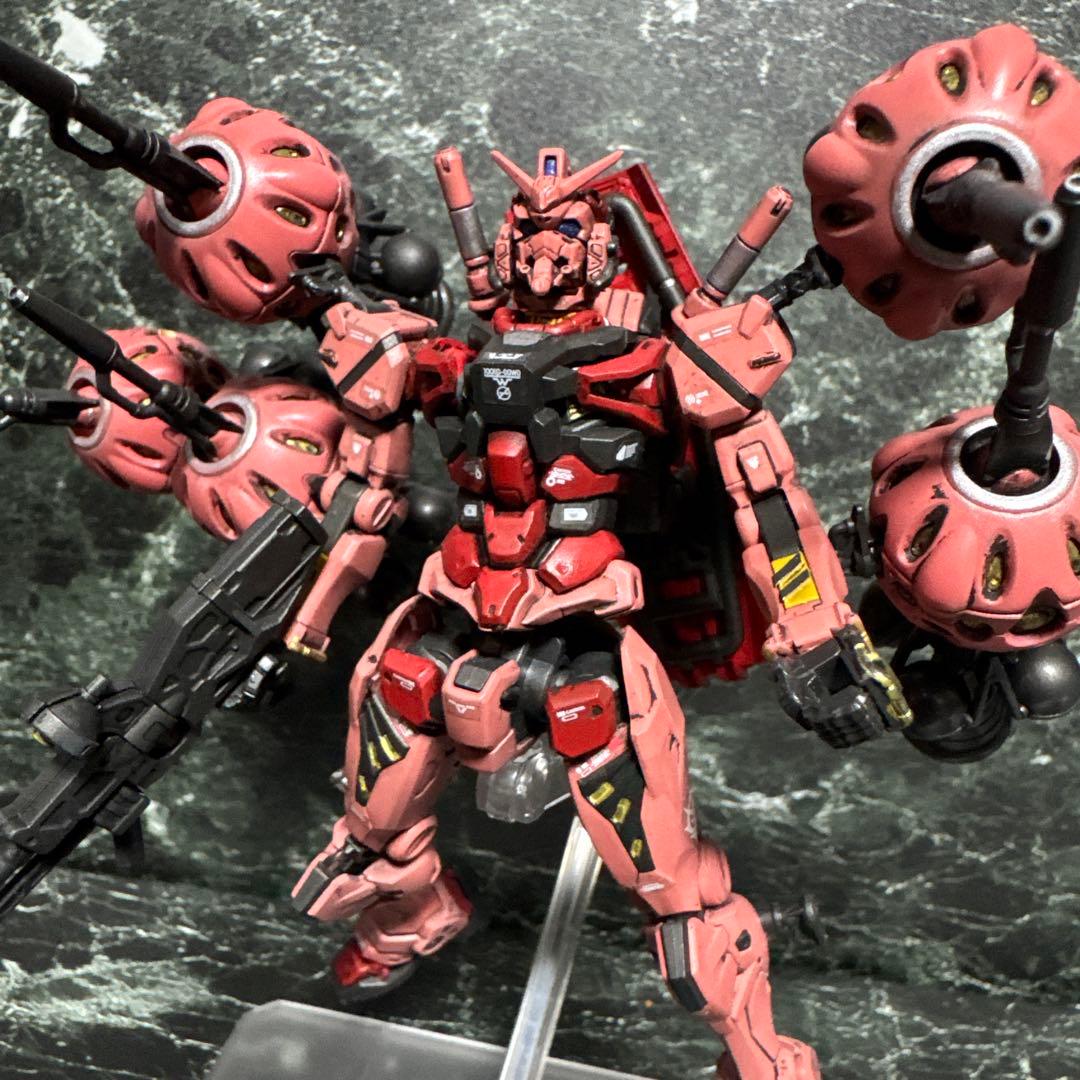 ジークアクス　HG 赤いガンダム　ビット6個装備　塗装完成品　ガンプラ