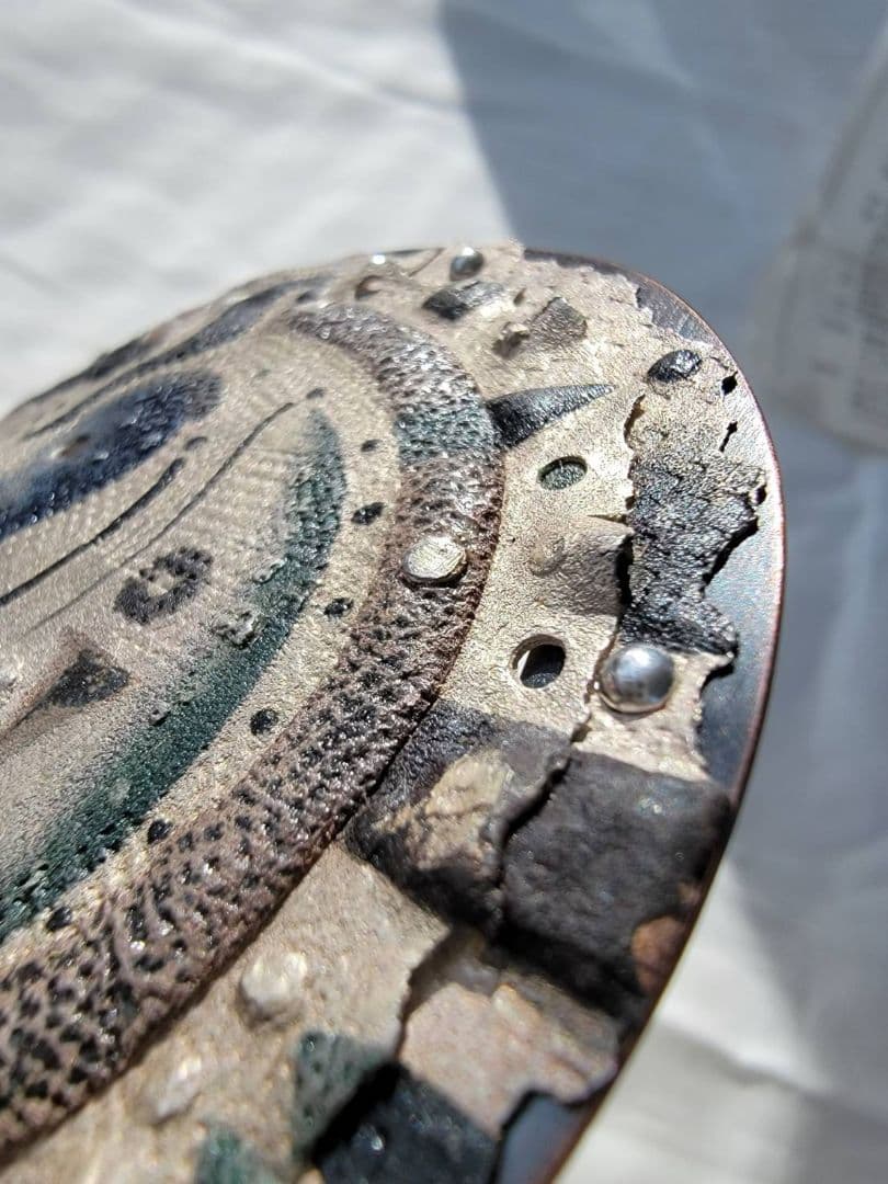 上枝久 希少 作家作品 純銀粘土 シルバー ブローチ