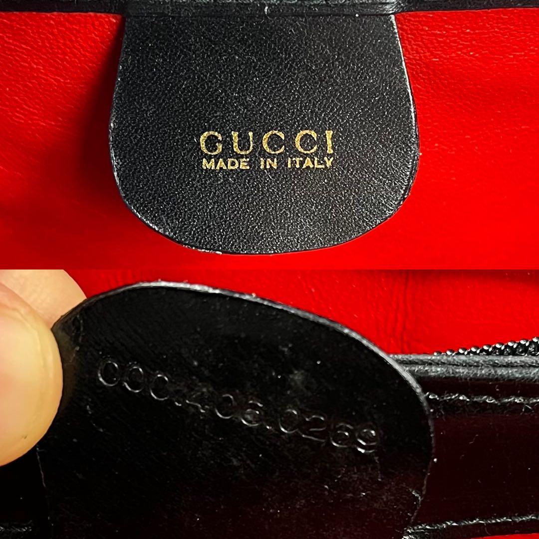 Gucci グッチ ワンショルダーバッグ カーフボックス レザー ブラック 黒