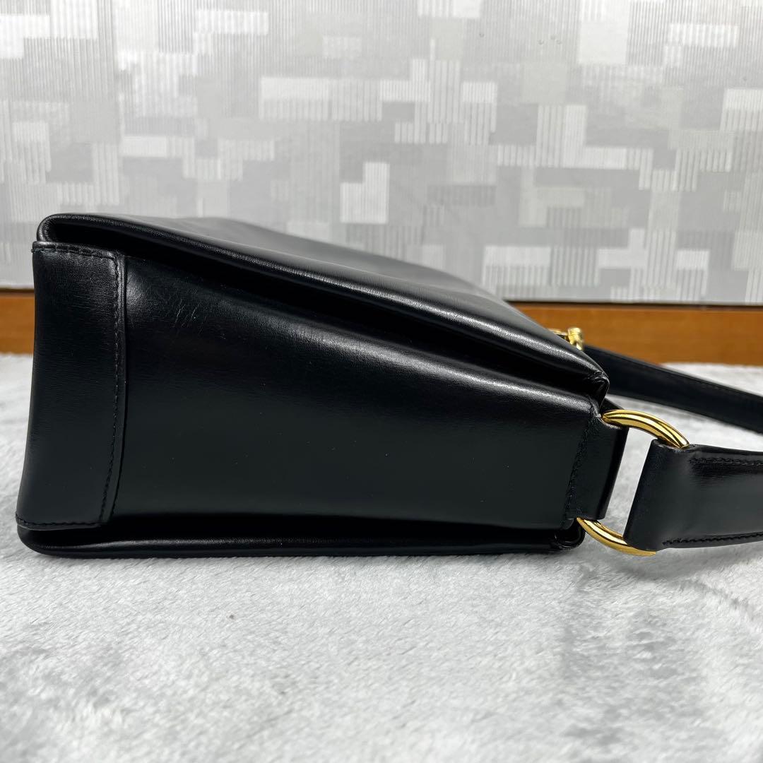 Gucci グッチ ワンショルダーバッグ カーフボックス レザー ブラック 黒