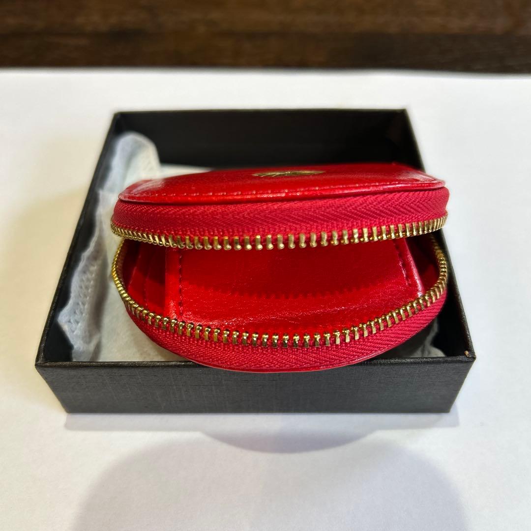 【皇居限定】赤　馬蹄型小銭入 ケース　財布