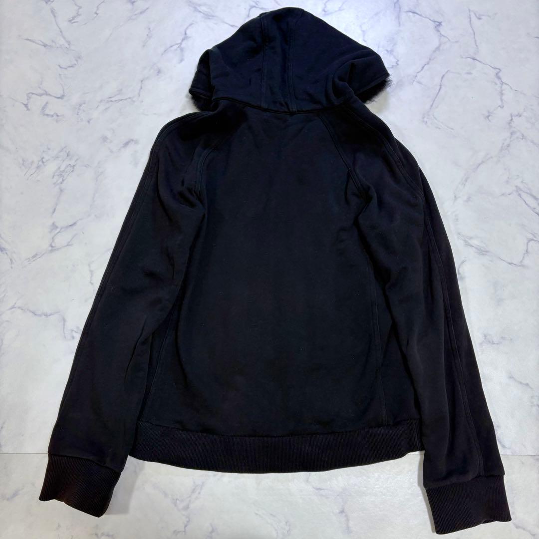 バーバリー ブラックレーベル ノバチェックフード付きジップパーカー L相当 黒