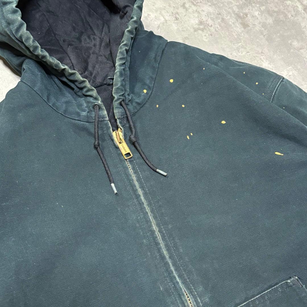 Carhartt アクティブジャケット キルティング ダック地 深緑 2XL