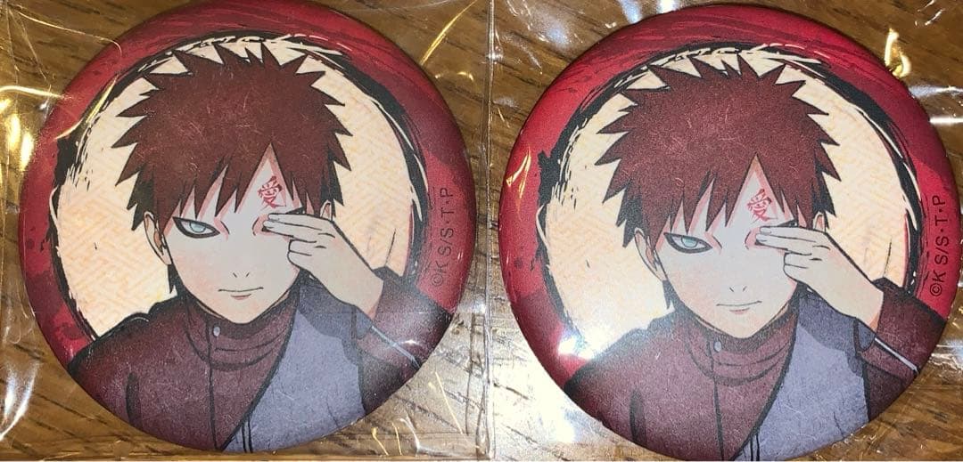 2個NARUTO ナルト 我愛羅 マット缶バッジ ブロッコリー ジャンプフェスタ