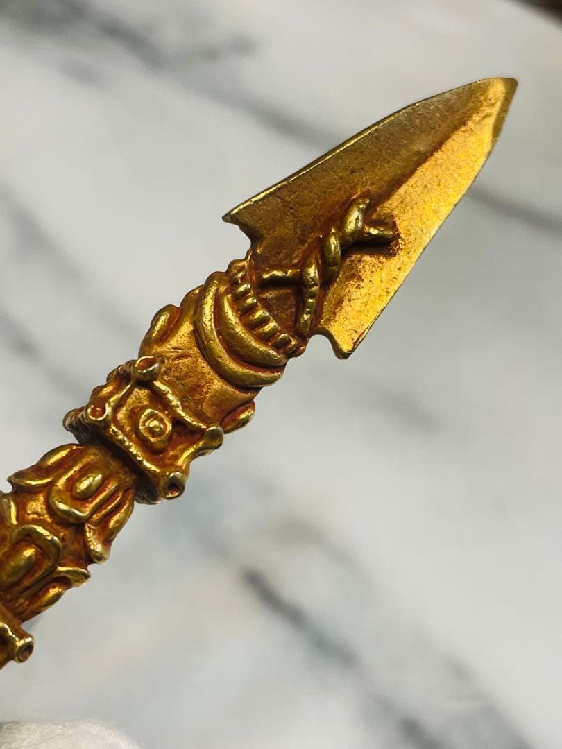 チベット密教 新品 プルパ　10㎝ 憤怒神　守護神　龍　655