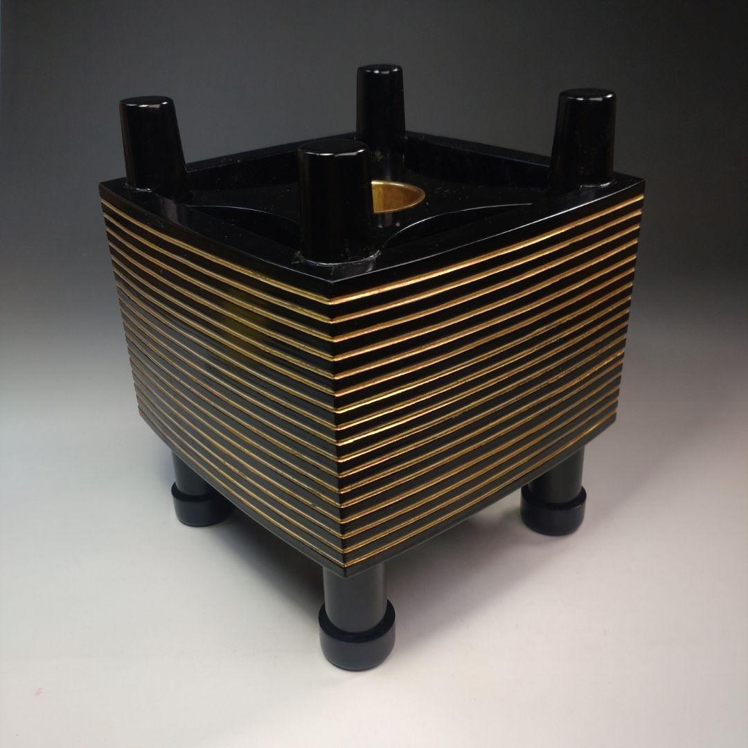 イ221 花入『初瀬川 柳庵』『柳庵好 金線糸巻花生 漆塗 共箱』茶道具