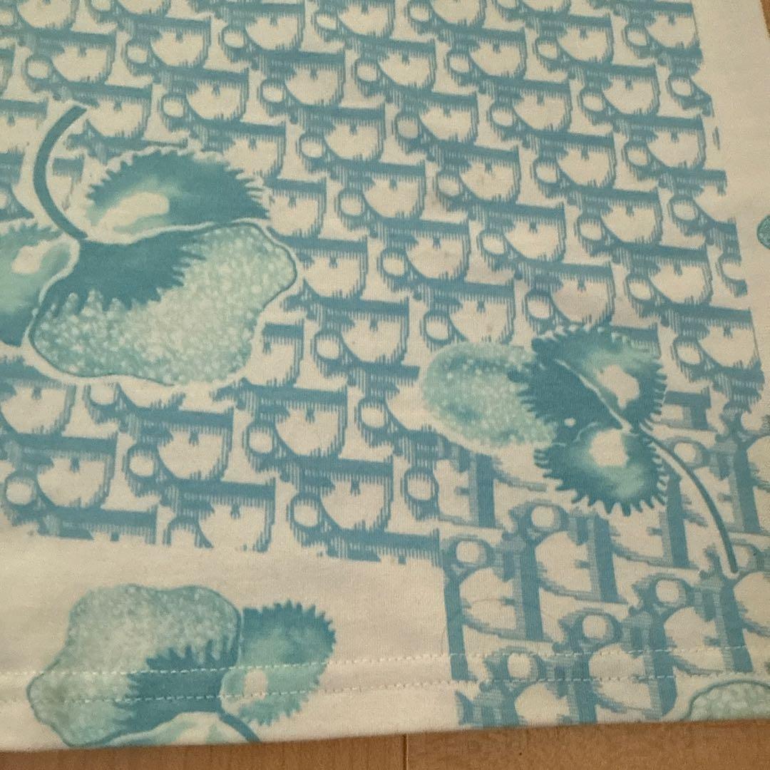 クリスチャンディオール　トロッター柄タンクトップ　40 水色・白