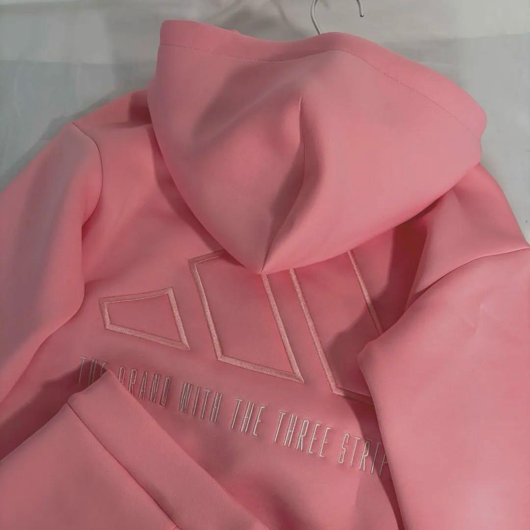 専用さま…未使用　adidas ダンボールニットセットアップ　ピンク フーディー