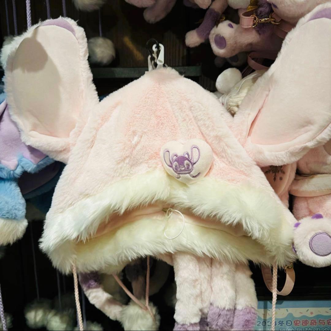 上海ディズニー スティッチ エンジェル ファンキャップ 帽子 2点