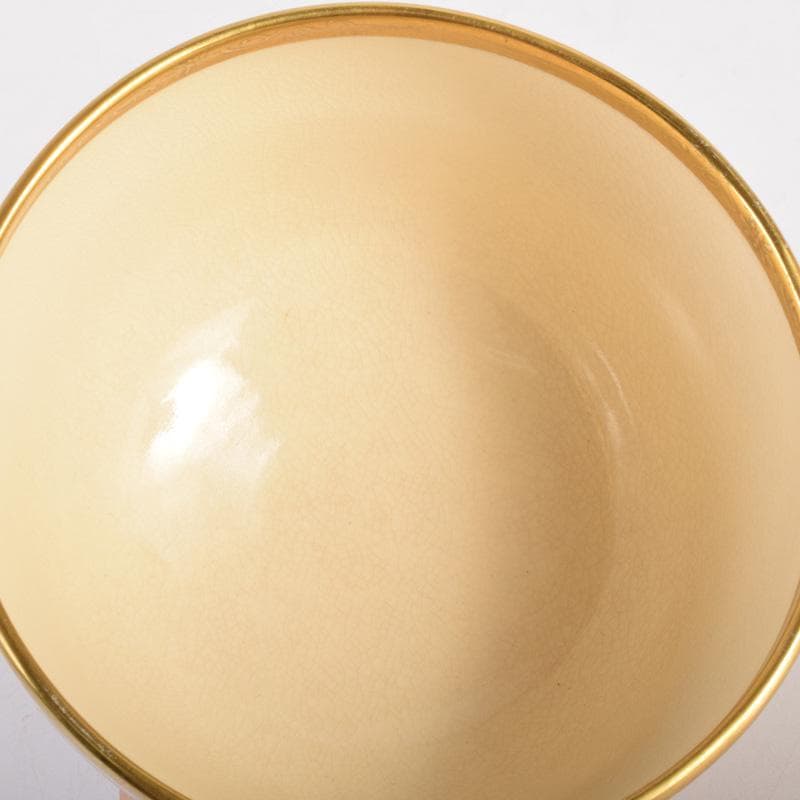 茶道具　京焼　鳴滝窯　橋本城岳作　色絵金彩　八宝文　茶碗　共箱　V　7194