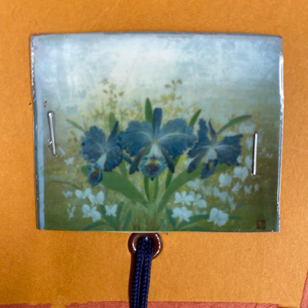 美品 掛け軸 鳥山玲作「華」菖蒲図 共箱 太巻き付 美術年鑑