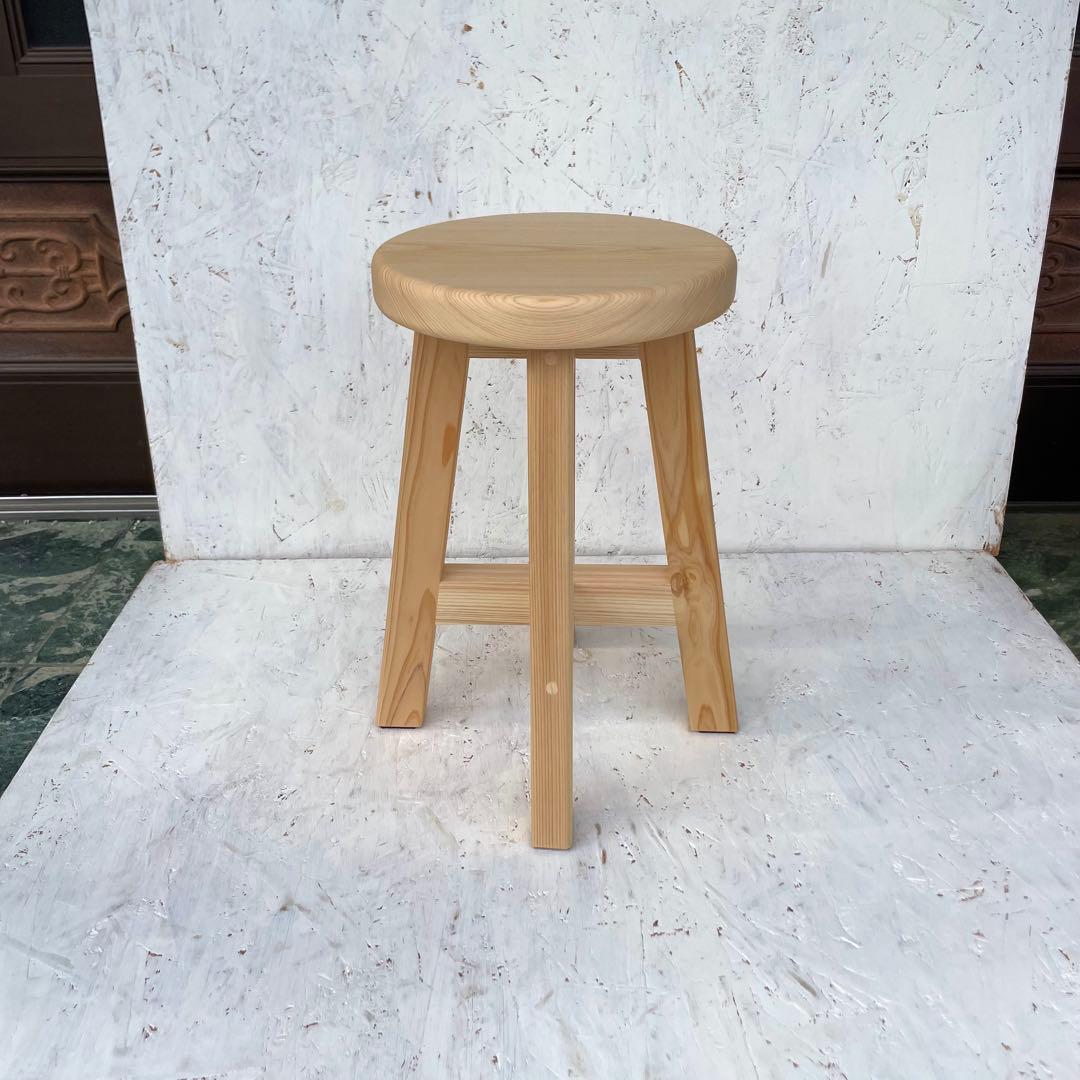 レモネード　国産ひのき　丸椅子　木製スツール　6脚