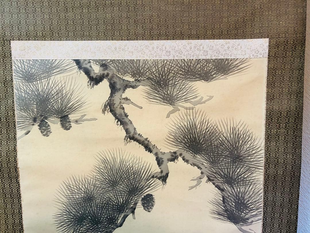 草風　水墨画 山水画 風景画 掛け軸 壁掛け飾り