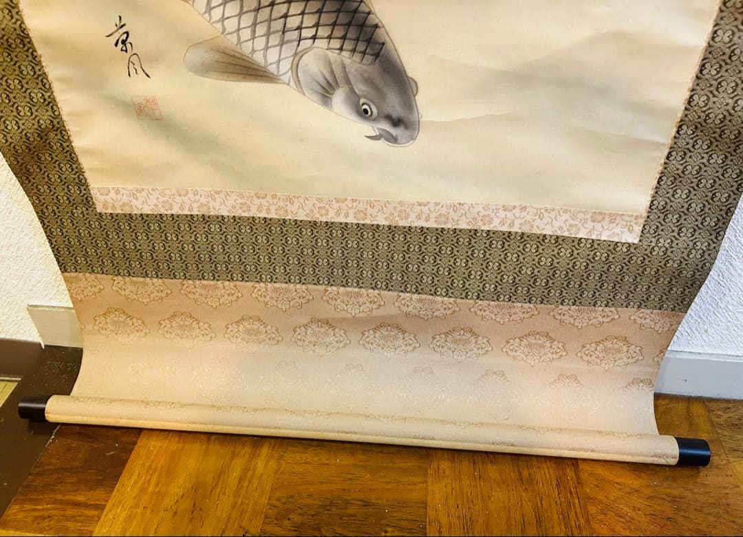 草風　水墨画 山水画 風景画 掛け軸 壁掛け飾り