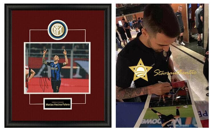 直筆サイン入り写真 マティアス・ベシーノ インターミラノ SA鑑定済 受注生産】平良海馬投手最多セーブ投手賞受賞記念直筆サイン入りフォト