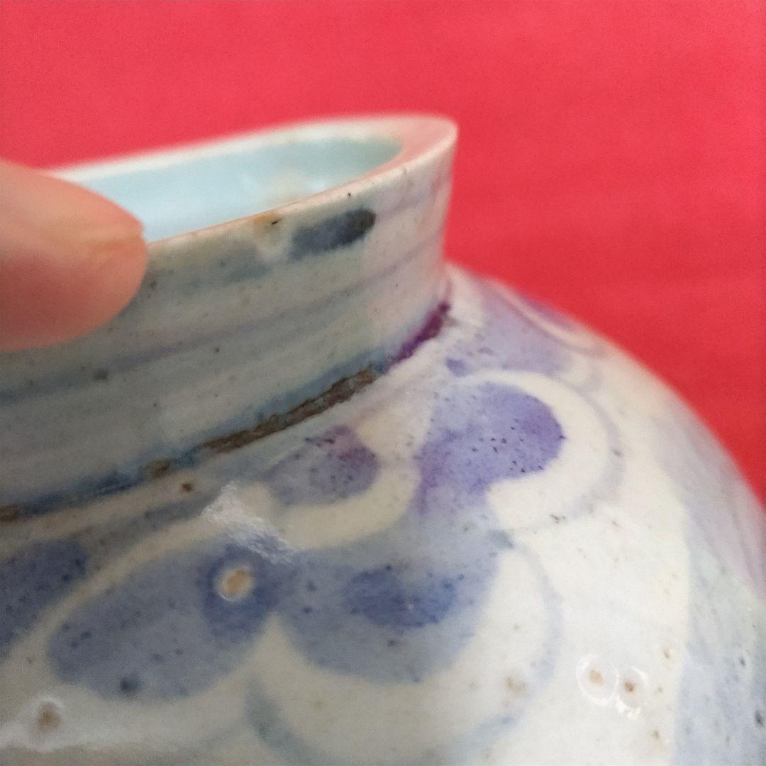 朝鮮美術 李朝期 官窯 分院窯 李朝青花鳳凰紋壺 提灯壺