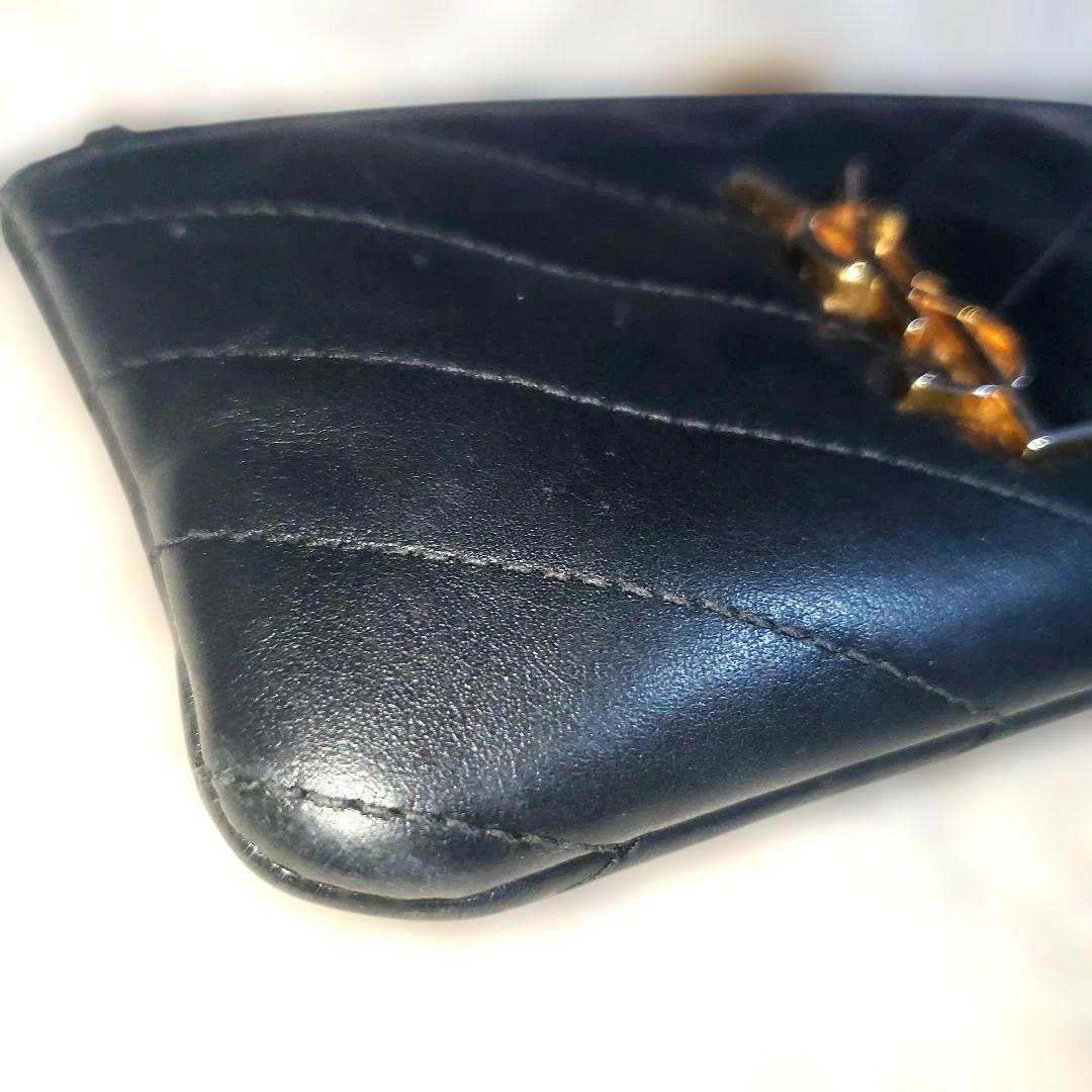 SAINT LAURENT ブラック カサンドラ マトラッセ キー ケース