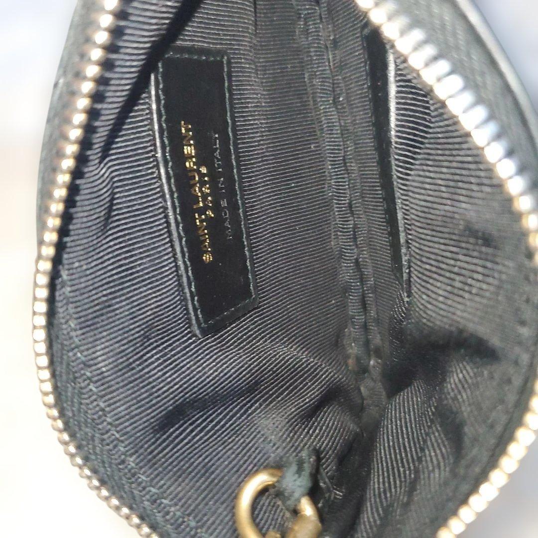 SAINT LAURENT ブラック カサンドラ マトラッセ キー ケース