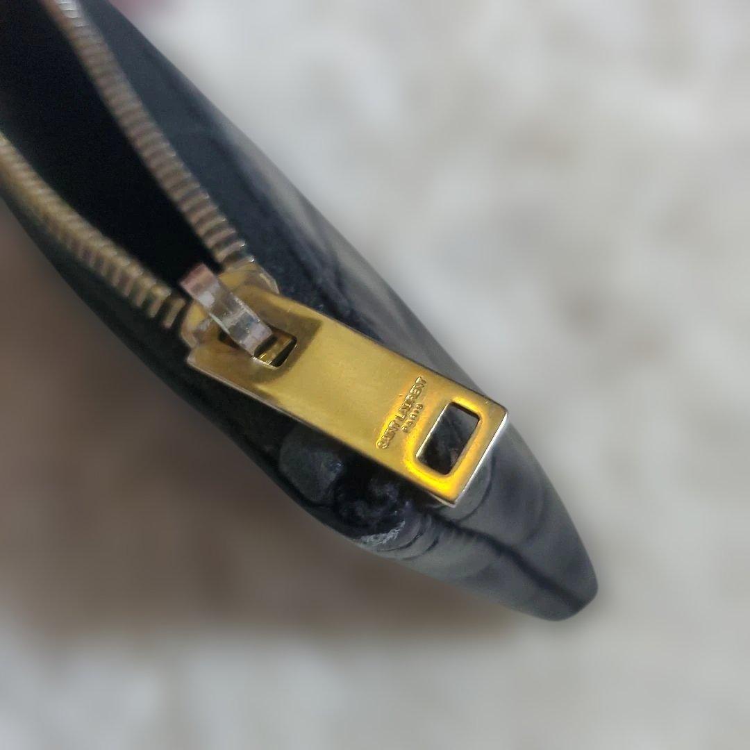 SAINT LAURENT ブラック カサンドラ マトラッセ キー ケース