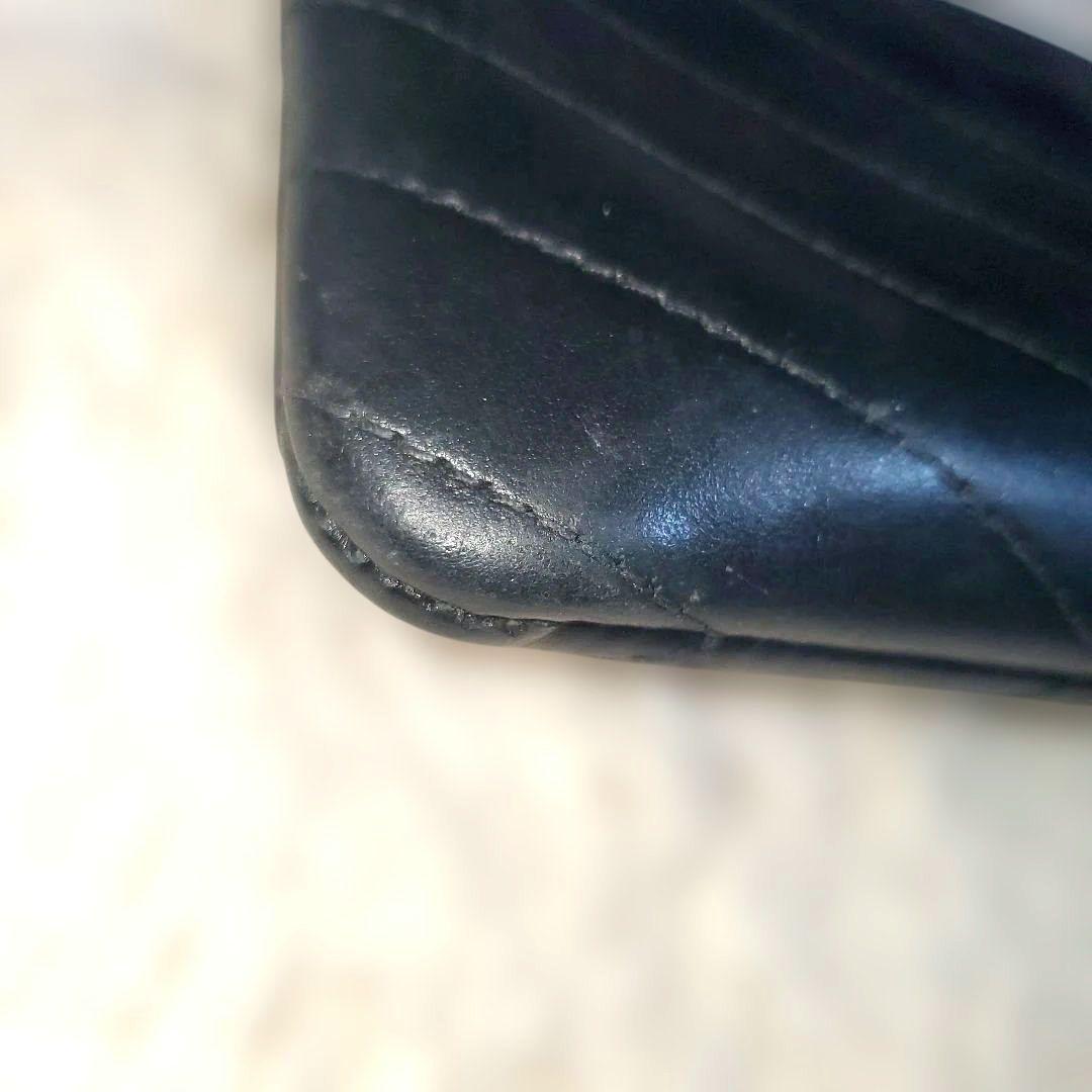 SAINT LAURENT ブラック カサンドラ マトラッセ キー ケース