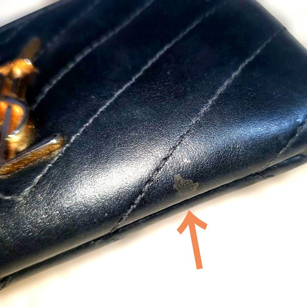 SAINT LAURENT ブラック カサンドラ マトラッセ キー ケース