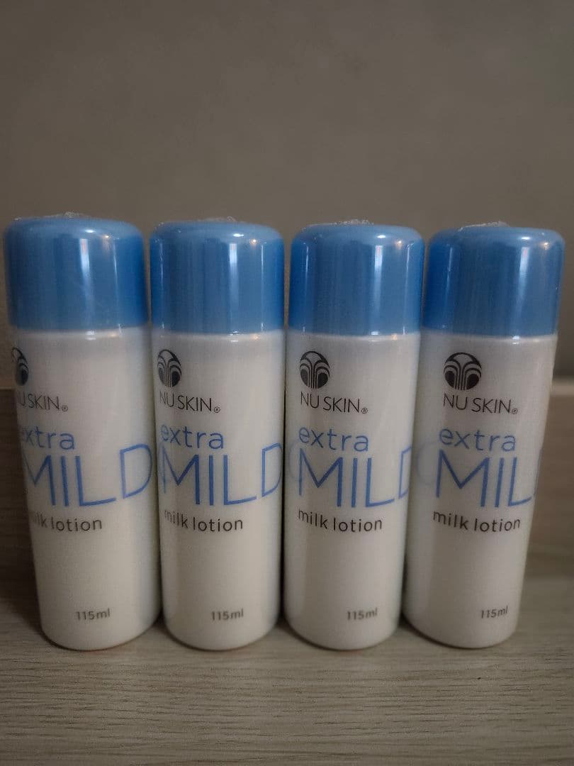 【ニュースキン】エクストラマイルドミルクローション（115ml × 4本） 試してみた】エクストラマイルドミルクローション ニュースキンの効果