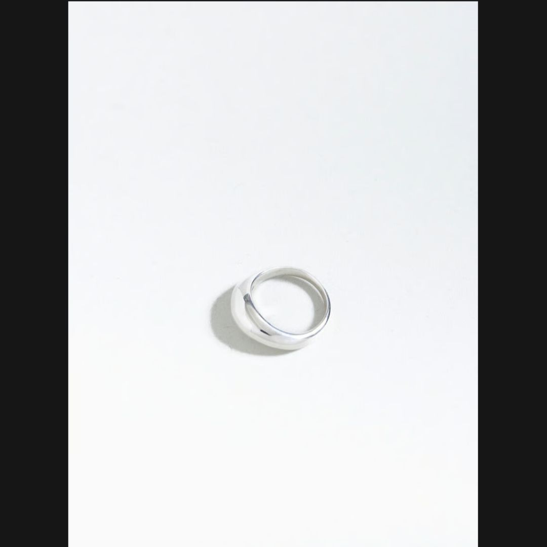 【OX JEWELRY】Silver Curve Pinky Ring