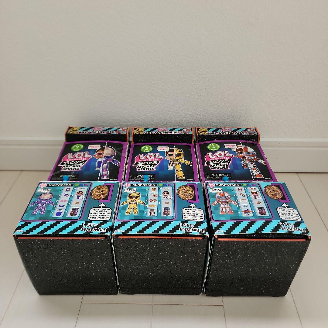 LOLサプライズ ボーイズ アーケード ヒーローズ 2 ゲームセンター人形 3個