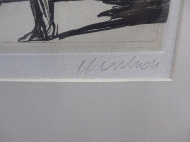 音楽家のリトグラフで人気のワイズバッシュのバイオリン弾き サインと