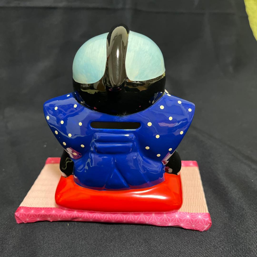 日本人形 福助人形(福来る)陶器 骨董品 縁起物 商売繁盛 (畳台座赤付