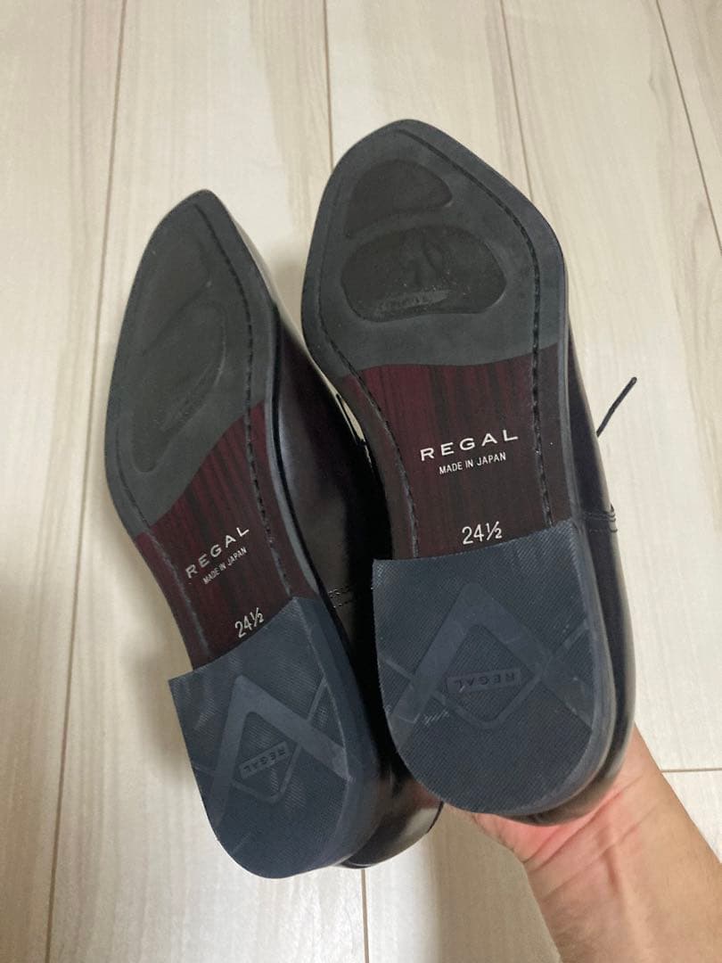 未使用 リーガル 黒 26UR スワールトゥ 革靴 ビジネスシューズ