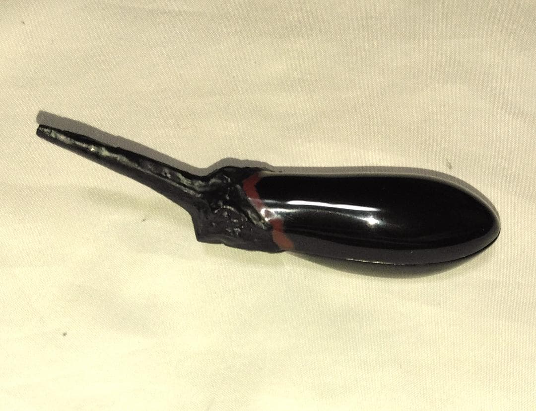 茶道具　乾漆香合　加賀塗匠　荒井樹芳作　乾漆造茄子香合　美品！！