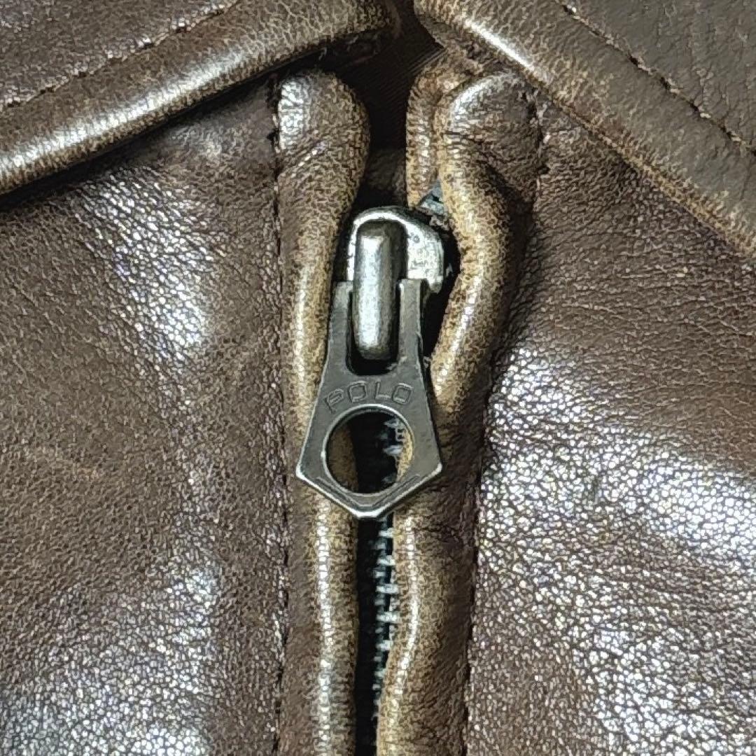 マ*ゆ様 90s ラルフローレン a2 フライトジャケット ブラウン 雰囲気抜群