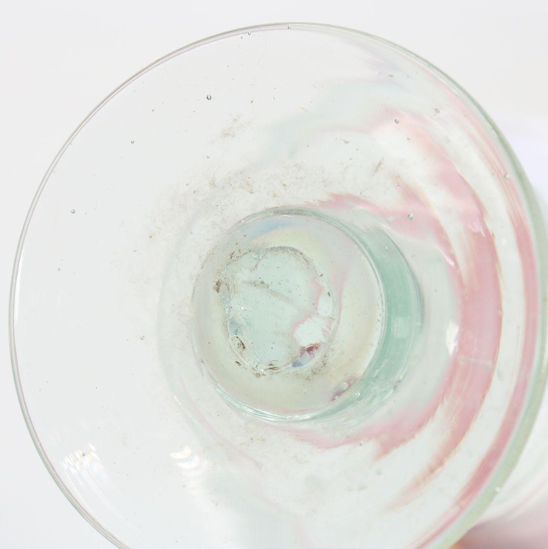 大正ガラス 乳白色 アイスクリーム 氷 コップ ラッパ ベル形 N394 Z1