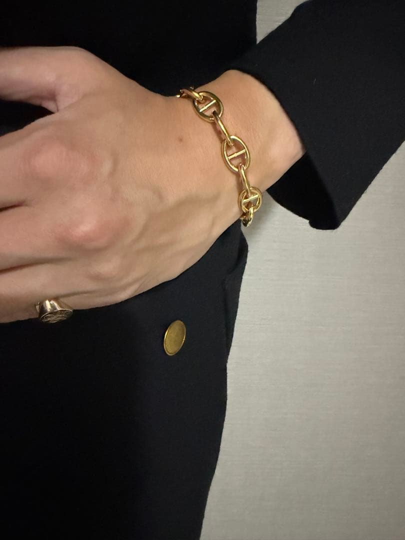 希少 GUCCI トムフォード期シェーヌダンクルブレスレット ゴールド