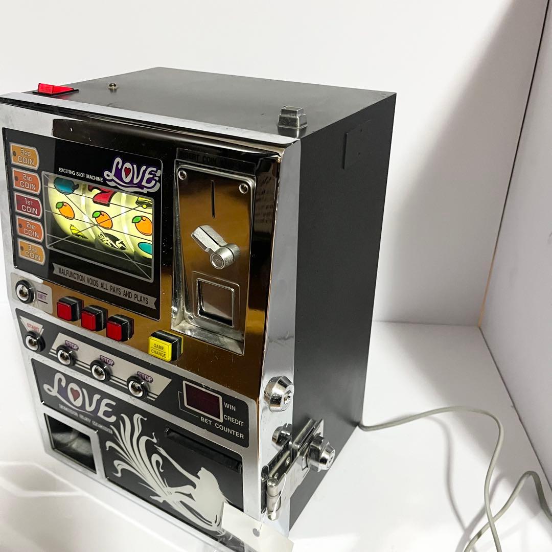 卓上ミニスロットマシーン LOVE レトロゲーム機 卓上ゲーム レア 希少