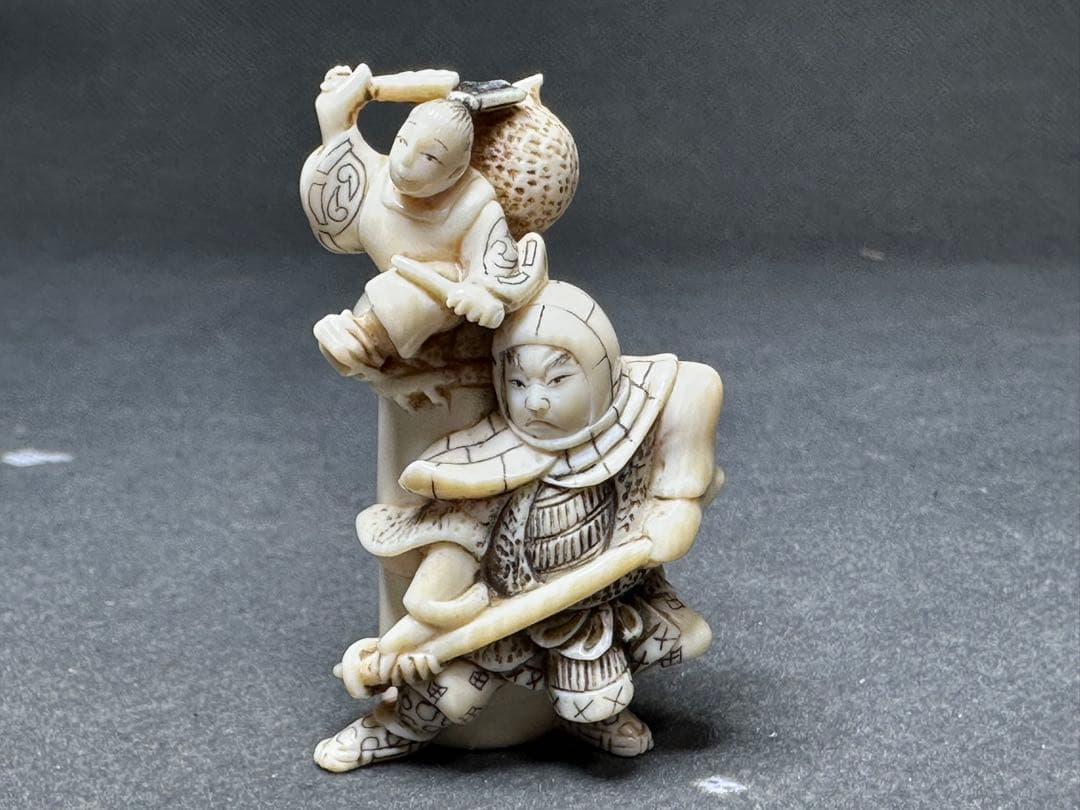 極上 根付 天然素材 アンティーク 和彫 置物 骨董 飾り物 古美術品