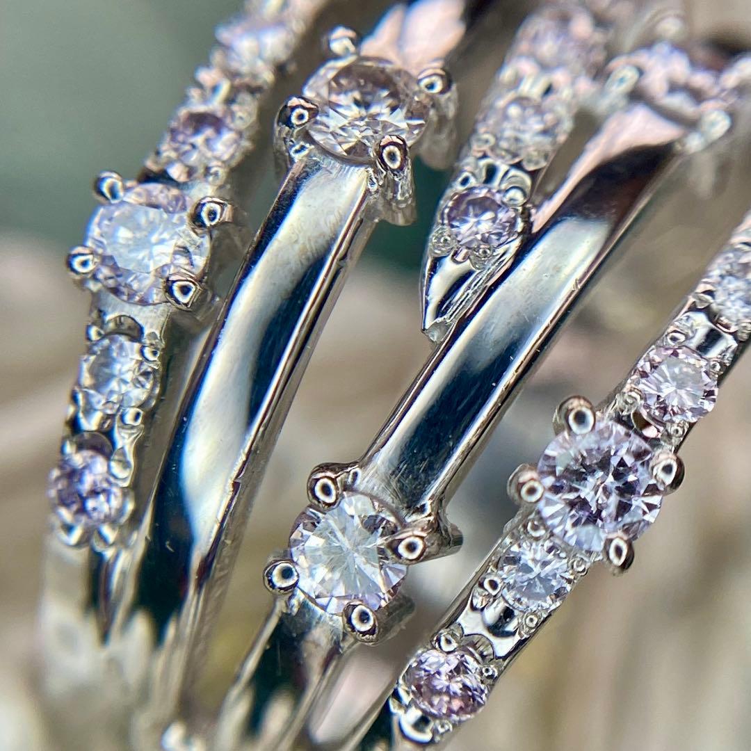 『専用です』天然無処理 ピンクダイヤモンド 計0.57ct K18WG