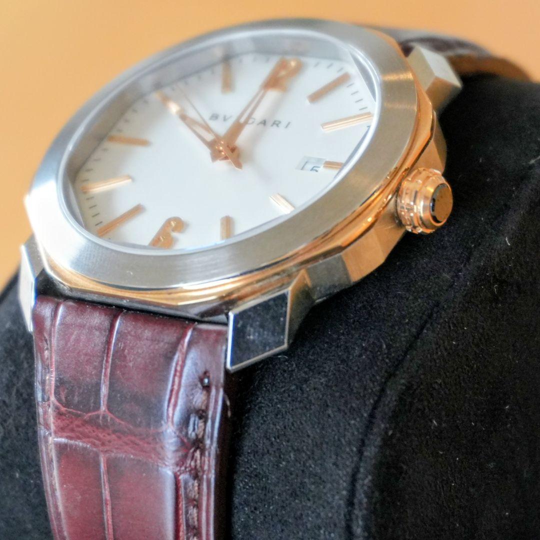 【美品・正規保証書付】ブルガリ オクト ローマ 102703 使用数回程度