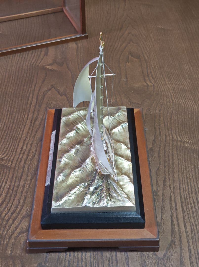 シルバー970 銀製 ヨット　舟　船　置物　金属　工芸