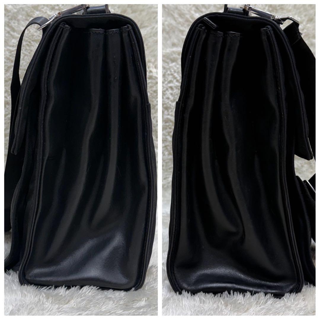 グッチ ナイロン ビジネスバッグ 大容量 A4可能 2way レザー ブラック