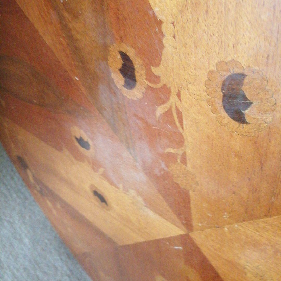 ❴お値下げ❵ イタリア　象嵌　丸テーブル　アンティーク　ダイニングテーブル