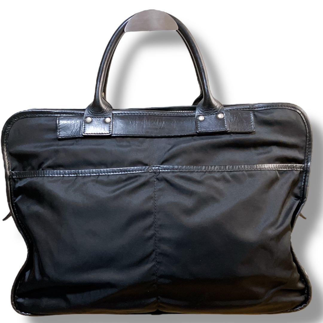 バーバリー ブラックレーベル 良品 ラウンドノバチェックブリーフケース ブラック