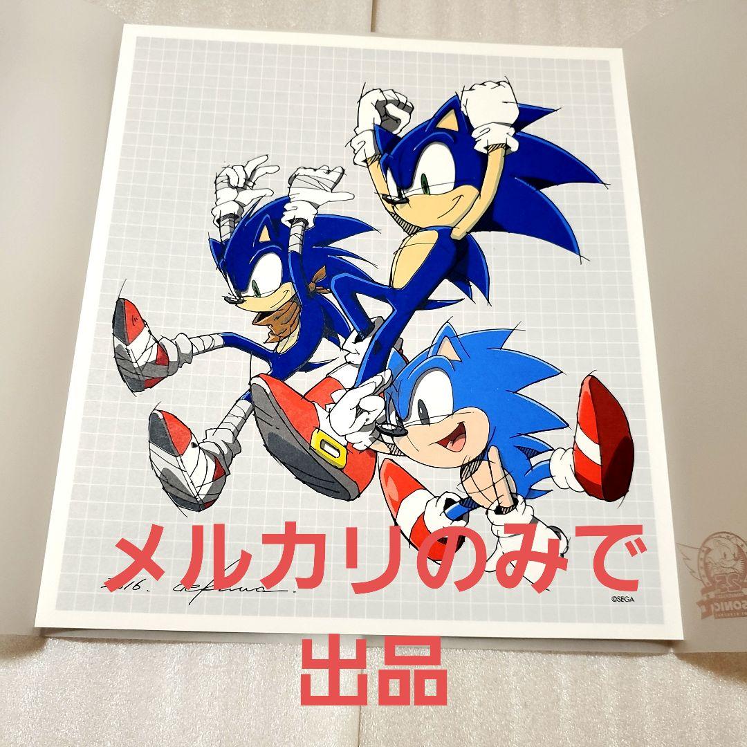 ソニック・ザ・ヘッジホッグ アートイラスト サイン入り シリアル