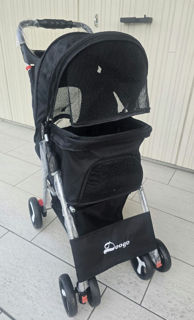 Doogo ペットカート 黒 メッシュカバー付き ブランド品 新品未使用