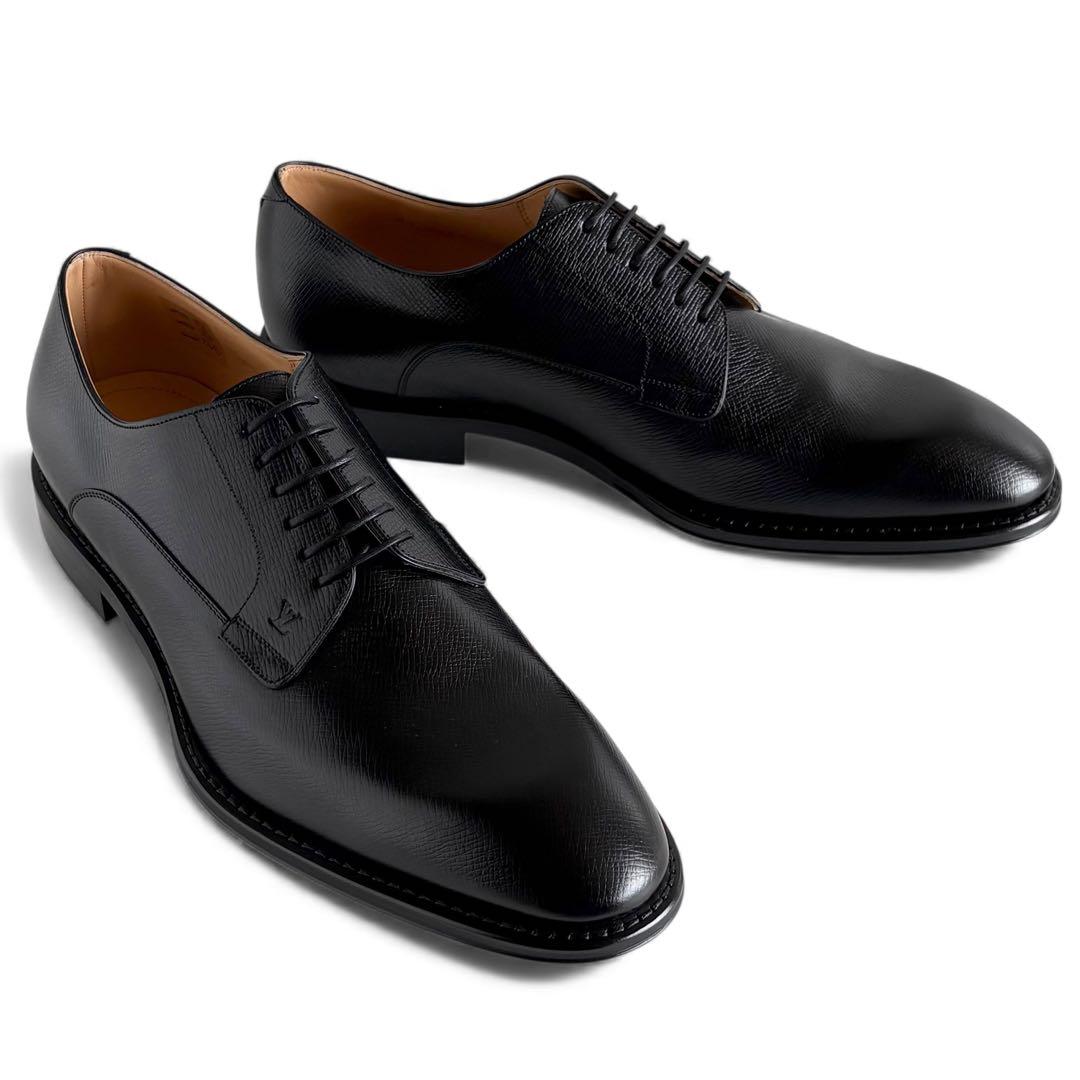 未使用 LOUIS VUITTON タイガ ダービーシューズ 8.5 LVロゴ