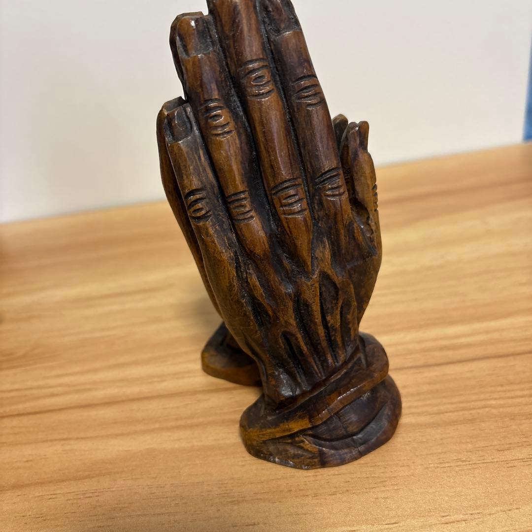 プレイハンド 祈りの手 インテリア 置物 アンティーク調 ブロンズ