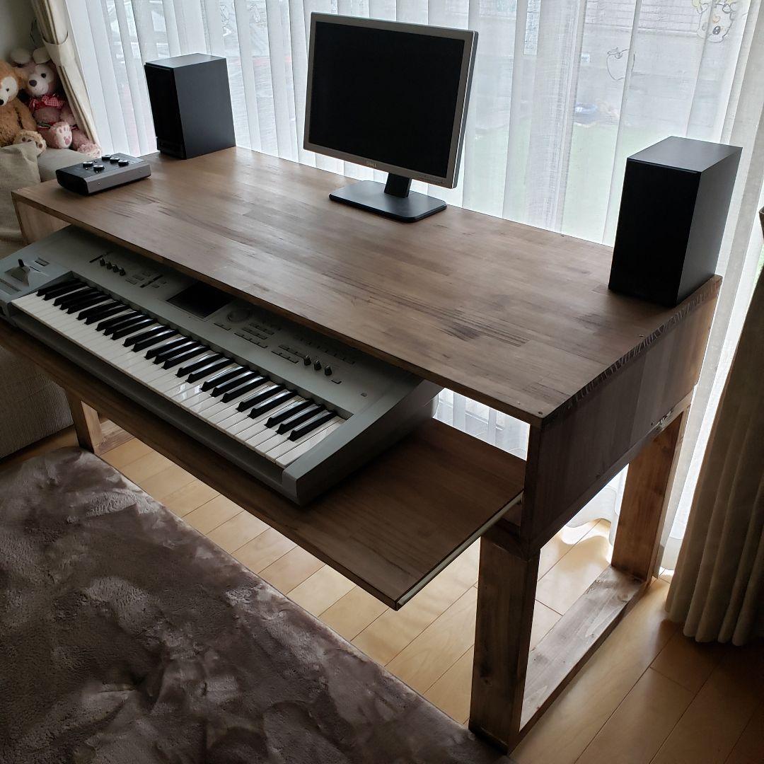 【あられさん】DTMデスクS130-55(300)ウォールナット塗装仕上げ