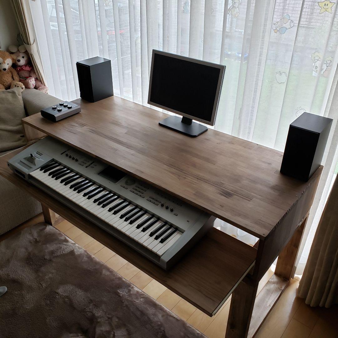 【あられさん】DTMデスクS130-55(300)ウォールナット塗装仕上げ